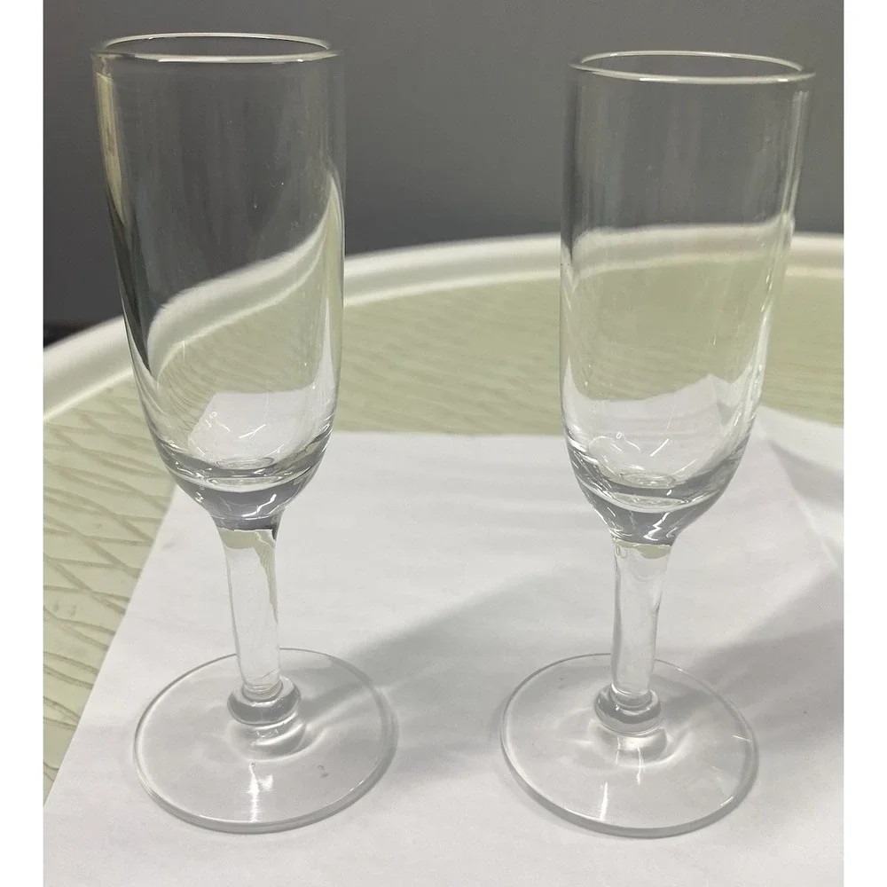 Set Of 5 Etched Elegant Berry Leaf Cordial Glasses&2 Plain Liqueur All Footed 4